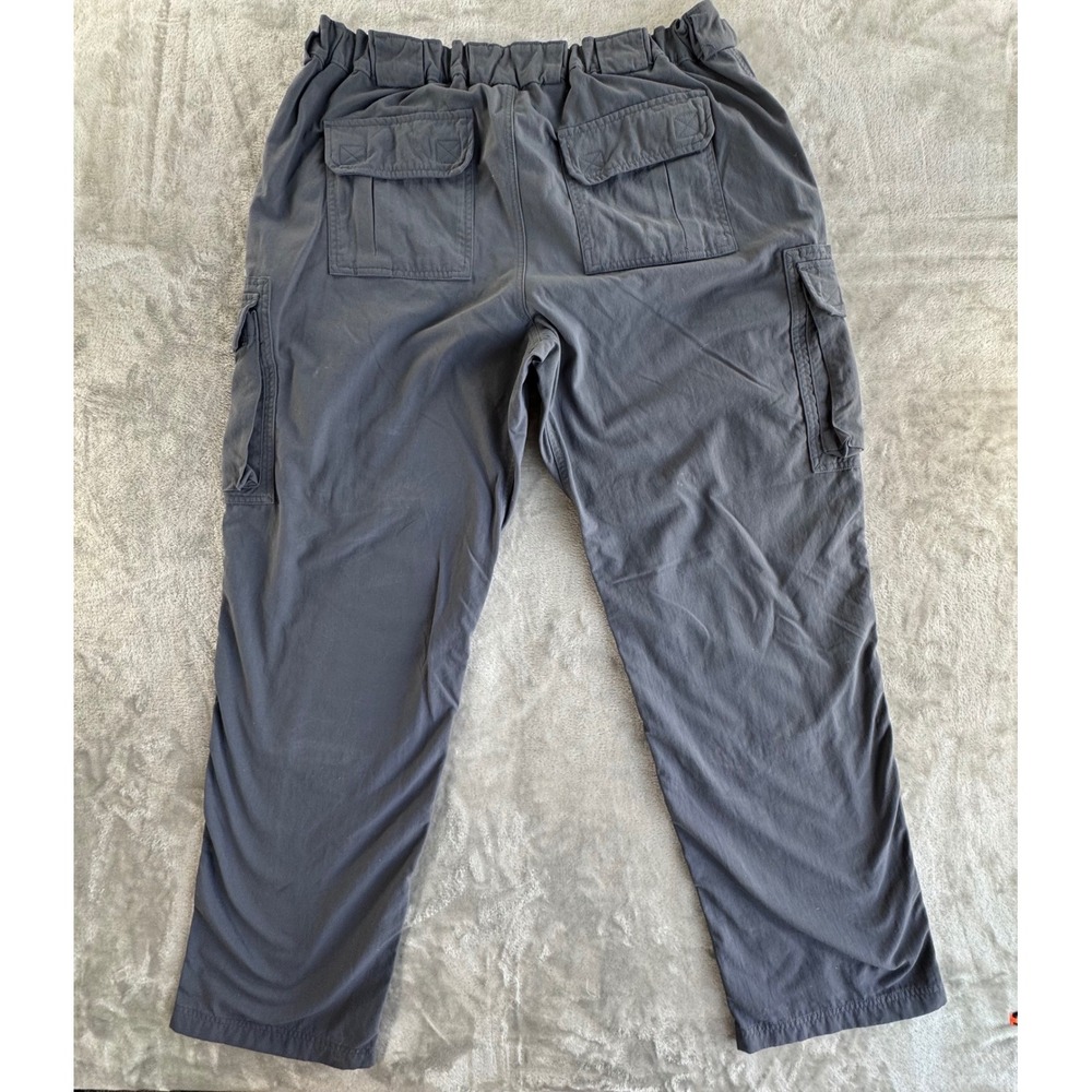 Duluth Trading Co Mens Gray Nylon Cargo Pants XL x 34 Elastic Waist Work Hiking - Picture 12 of 12